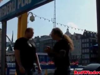Real amsterdam hooker swallows load
