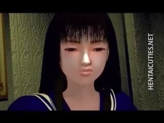 Brunette 3D Anime Hoe Gets Slit Rubbed