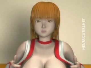 3d anime teenager gets slit vibrated
