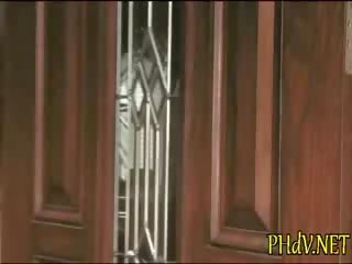 Sobrang mataba baras enters kanya pagtatalik na pambutas ng puwit