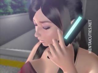 甜 3d 动漫 enchantress 得到 大 壶 吸