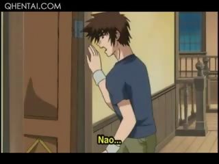 Groovy pantat/ punggung hentai tramp menghisap peju dimuatkan zakar/batang pada beliau lutut