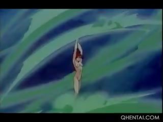 Hentai kotě dostane slick píča olízl a kozičky olizovat podle aliens
