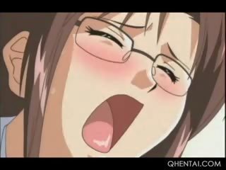 Chained Hentai teenager Gets Dripping Cunt Vibed And Fucked