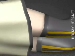 Velký breasted 3d anime svůdnice výprask šachta