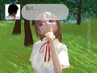 Super 3D Hentai daughter Gives Head Outside