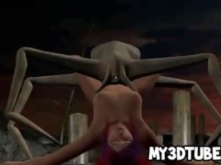 3d 红发 美女 得到 性交 硬 由 一个 外侨 spider