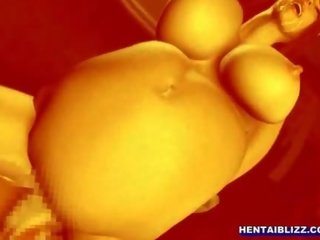 임신 한 3d 헨타이 도착 에이 bigcock 엿