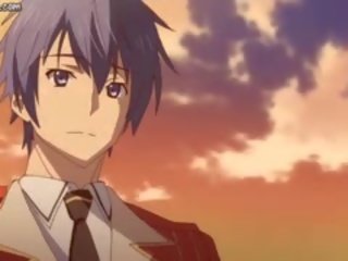 Blazing anime bata babae pagkuha masikip asshole screwed