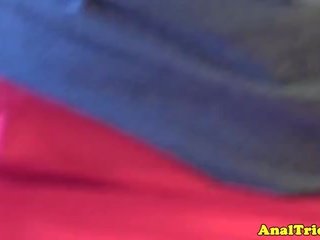 Amateur schoolgirl spreading her asshole