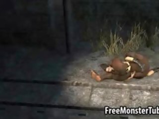 Yummy 3d med těší získávání v prdeli těžký venku