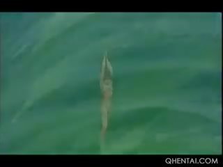 Hentai adolescent Gets Slick Cunt Licked And Tits Sucked By Aliens
