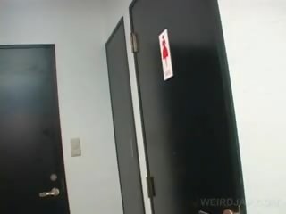 Asian Teen diva films Twat While Pissing In A Toilet