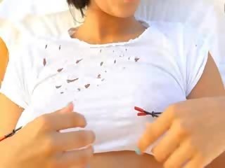 Bigtit jatty torturing her titties