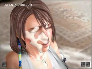 L'anime bombasse soufflage et mésange baise pénis obtient jizzed