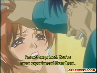 Bondage hentai with bigboobs brutally fucked by perverts