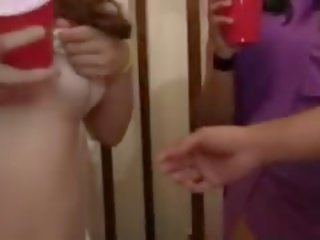 Horny Coeds Fucking In Halloween Masks