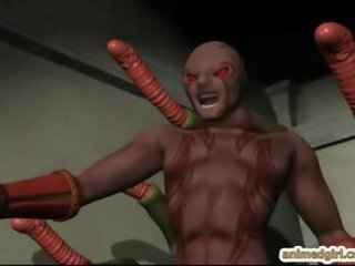 3d hentaý tutulan by tentacles and fucked by monstr