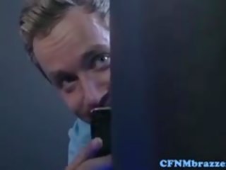 Femdoms cockriding sub pada bas