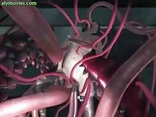 Animated screwed by tentacles