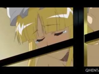 Chained Hentai adult film Slave In Huge Boobs Gets A Big Cunt