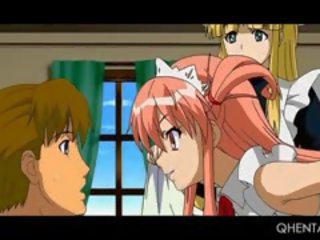 Chained Hentai adult film Slave In Huge Boobs Gets A Big Cunt