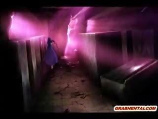 Abdi hentai brutally gangbanged by her masters