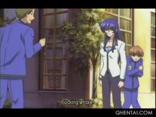 Hentai sweetie in big susu kejiret rubbing herself by the