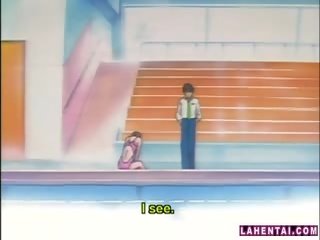 Hentai femme fatale in swimsuit gets fucked in the blumbang