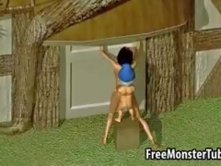 3d borë e bardhë sucks peter dhe merr fucked nga një xhuxh