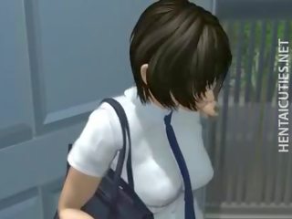 Beautiful 3D anime divinity gets pussy rubbed