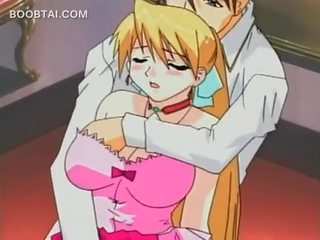 Grand blondýnka anime miláček dostane kočička prst teased