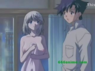 Anime Ms with enormous tits gets fucked by her partner
