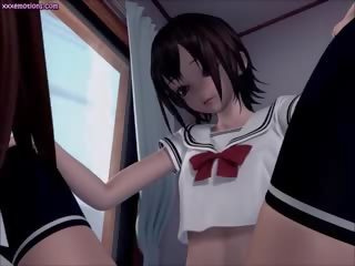 Teen Animated Student Enjoys Hard manhood