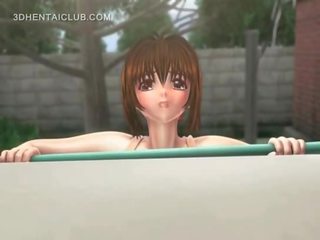 Hentai heiße schnitte cumming draußen auf die boden