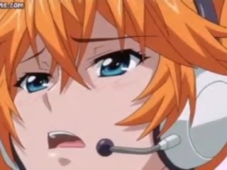 Anime puta tinatangkilik kulay-rosas dildo