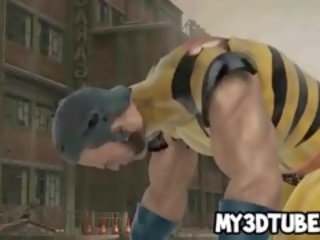3d multik seductress gets fucked outdoors by wolverine