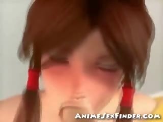 3d dospívající facialed a creampied!