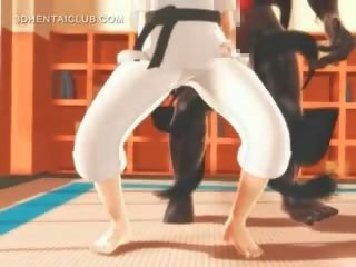 Hentai karate divinity roubíky na a masivní člen v 3d
