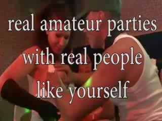 Drunk and extraordinary amateur babes enjoy strippers act and cannot resist doing public blowjobs in the club as well as getting t