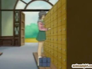 로프로 묶었 헨타이 한창 젊은 도착 밀려 딜도 으로 그녀의 wetpussy