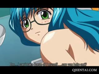 Hentai enchantress bent üle a counter ja perses