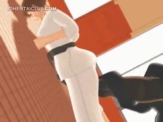 Karate hentai teenager saje monsters velký phallus