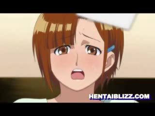 Busty hentai sucking peter and hard poking