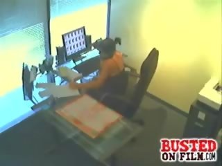 Fingering At Bosses Desk