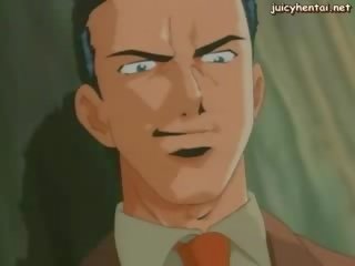 Naughty hentai stunner drinking first-rate sperm