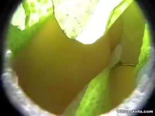 Sneaky Upskirt Of schoolgirl In Her Period