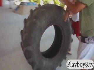 Голям бюст невероятен мадами опитвам навън kite boarding с на professionals