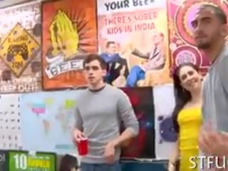 Hawt Sweethearts Are Delighting Stud With Raunchy Blowjobs