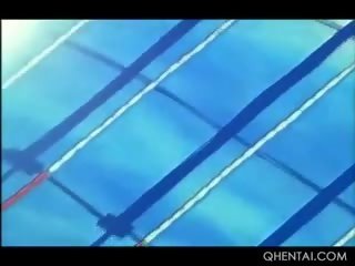 Hentai drobcene rdečelaske muca pribil globoko v na locker soba